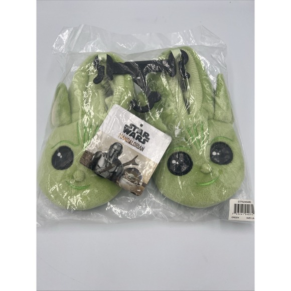 Disney Other - Disney Star Wars The Mandalorian Baby Yoda Grogu Slippers Kid Toddler Lg9-10 NWT